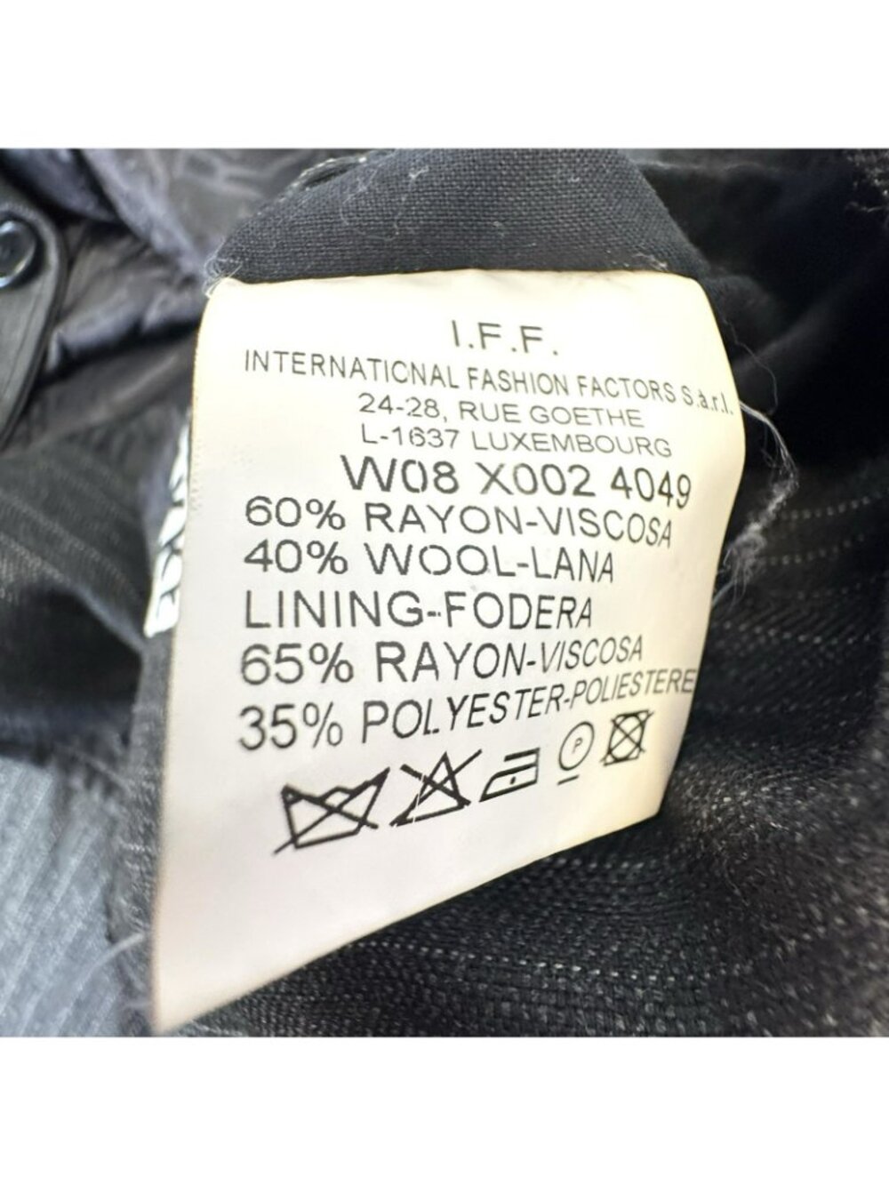 Dirk Bikkembergs Black Wool Pinstripe Military Blazer Jacket Mens US 38 / EU 48 - Picture 9 of 9